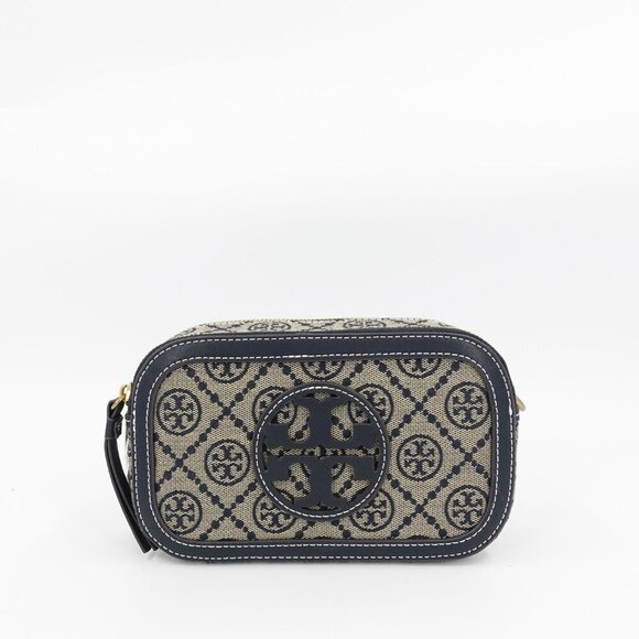 Tory Burch Handbags - Tory Burch Mini T Monogram Crossbody Bag Navy Blue OS